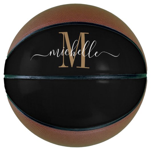 Gepersonaliseerde Monogrammen Basketball Basketbal (Voorkant)