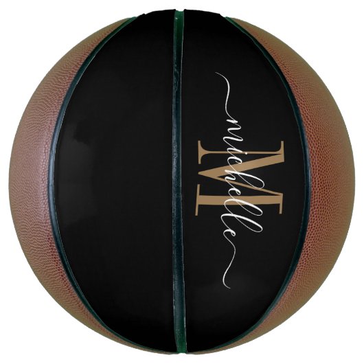 Gepersonaliseerde Monogrammen Basketball Basketbal (Verticaal)