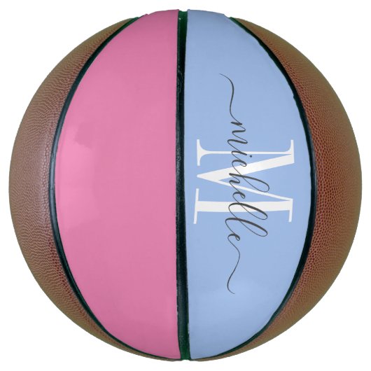 Gepersonaliseerde Monogrammen Basketball Basketbal (Verticaal)