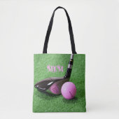 Gepersonaliseerde Monogrammen Golf Club Pink Golf  Tote Bag (Voorkant)