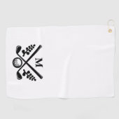 Gepersonaliseerde monogrammen golfhanddoek (Horizontaal)