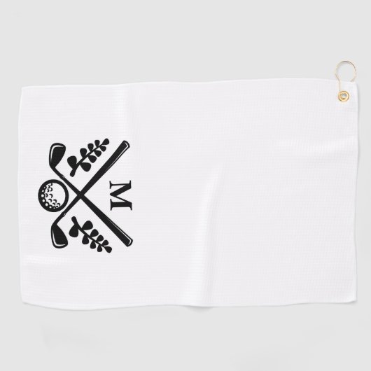 Gepersonaliseerde monogrammen golfhanddoek (Horizontaal)