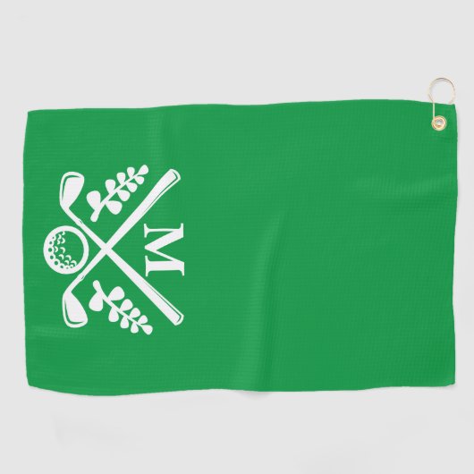 Gepersonaliseerde monogrammen golfhanddoek (Horizontaal)