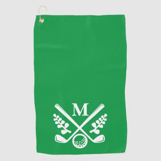 Gepersonaliseerde monogrammen golfhanddoek (Voorkant)