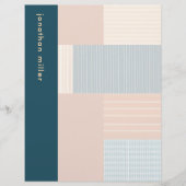 Gepersonaliseerde monogrammen Moderne Kunstbenodig Briefhoofd (Voorkant)