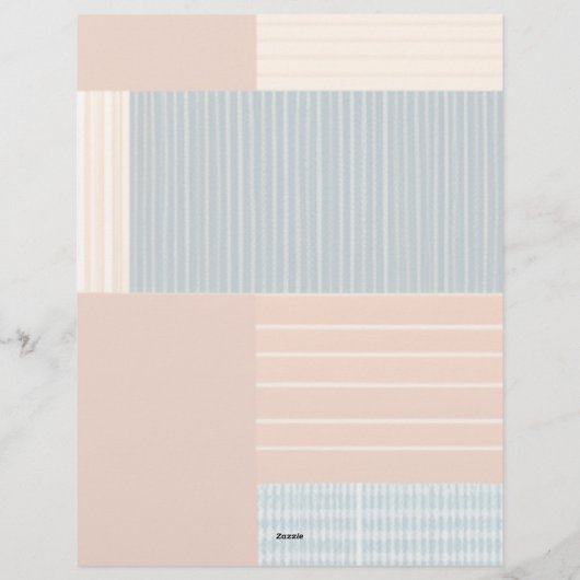 Gepersonaliseerde monogrammen Moderne Kunstbenodig Briefhoofd (Achterkant)