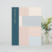 Gepersonaliseerde monogrammen Moderne Kunstbenodig Briefhoofd (Staand voorkant)