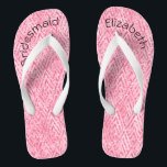 Gepersonaliseerde monogrammen Roze Glitter Bridesm Teenslippers<br><div class="desc">Een leuk cadeau voor de bruidsmeisjes. Als haar voeten aan het einde van de nacht moe zijn,  wil ze deze! Pas ze aan!</div>