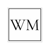 Gepersonaliseerde monogrammen rubberstempel (Afrduk)