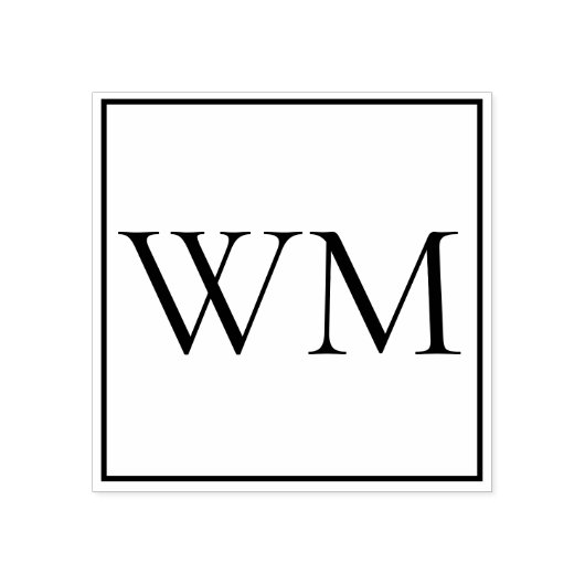 Gepersonaliseerde monogrammen rubberstempel (Afrduk)