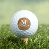 Gepersonaliseerde Monogrammen Rustiek Hout Golfballen (Insitu Shirt)