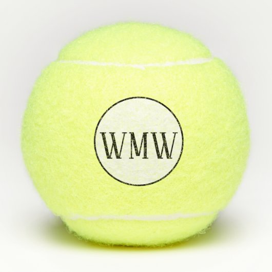 Gepersonaliseerde monogrammen tennisballen (Voorkant)