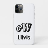 Gepersonaliseerde Monogramnaam Case-Mate iPhone Case (Achterkant)