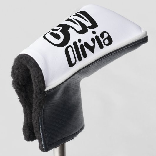 Gepersonaliseerde Monogramnaam Golfheadcover (3/4 voorkant)