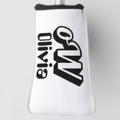 Gepersonaliseerde Monogramnaam Golfheadcover (Draai 90)
