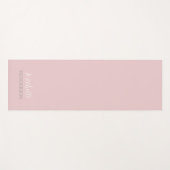 Gepersonaliseerde monogramnaam in roze en wit yogamat (Voorkant (horizontaal))