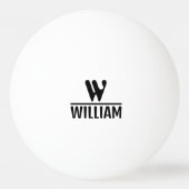 Gepersonaliseerde monogramnaam pingpongbal (Voorkant)