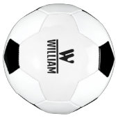 Gepersonaliseerde monogramnaam voetbal (Gedraaid)