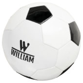 Gepersonaliseerde monogramnaam voetbal (Drie kwart)