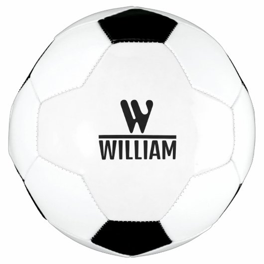 Gepersonaliseerde monogramnaam voetbal (Voorkant)