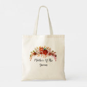 Gepersonaliseerde monogramtekst waterverf bloem fl tote bag (Achterkant)