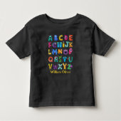 Gepersonaliseerde Monster ABC Gekke Alfabet Monste Kinder Shirts (Voorkant)