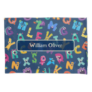 Gepersonaliseerde Monster ABC Gekke Alfabet Monste Kussensloop