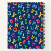 Gepersonaliseerde Monster ABC Gekke Alfabet Monste Notitieboek (Achterkant)