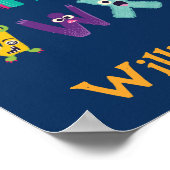 Gepersonaliseerde Monster ABC Gekke Alfabet Monste Poster (Hoek)