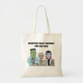 Gepersonaliseerde Monster Pharmacy Crew Halloween Tote Bag (Voorkant)