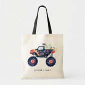Gepersonaliseerde Monster Truck Trick or treat Tote Bag (Voorkant)