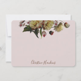 Gepersonaliseerde Moody Elegant Wildflower Floral  Notitiekaartje