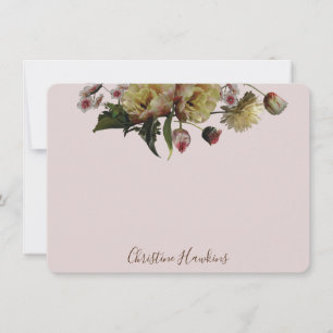Gepersonaliseerde Moody Elegant Wildflower Floral Notitiekaartje