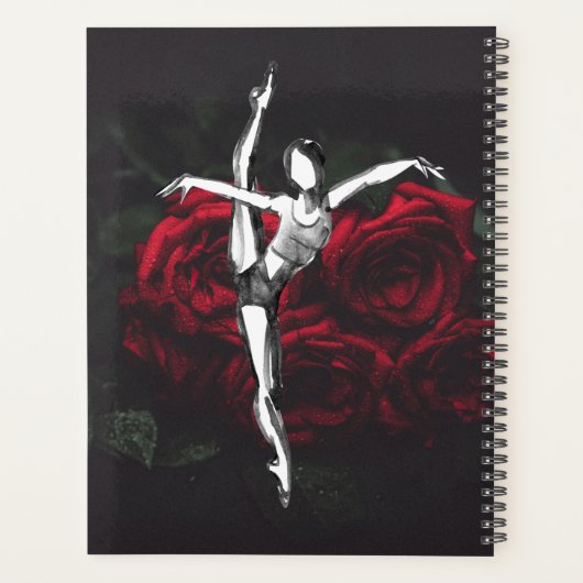 Gepersonaliseerde mooie Ballerina en Rozen Ballet Planner (Achterkant)
