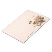 Gepersonaliseerde mooie bijen en honing notitieblok (Schuin)