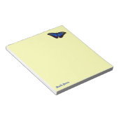 Gepersonaliseerde mooie blauwe Morpho Butterfly Notitieblok (Schuin)