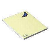 Gepersonaliseerde mooie blauwe Morpho Butterfly Notitieblok (Schuin)