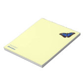 Gepersonaliseerde mooie blauwe Morpho Butterfly Notitieblok (Linkerzijde)