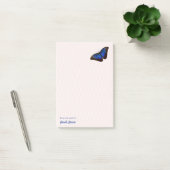 Gepersonaliseerde mooie blauwe Morpho Butterfly Post-it® Notes (Kantoor)
