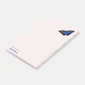 Gepersonaliseerde mooie blauwe Morpho Butterfly Post-it® Notes (Schuin)
