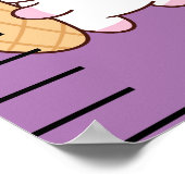 Gepersonaliseerde Mooie Eenhoorn Meisjes Groeikaar Poster (Hoek)