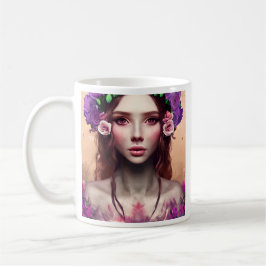 Gepersonaliseerde mooie Enchantress Fantasy AI Art Koffiemok