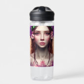 Gepersonaliseerde mooie Enchantress Fantasy AI Art Waterfles (Voorkant)