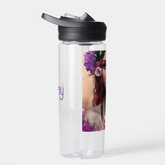 Gepersonaliseerde mooie Enchantress Fantasy AI Art Waterfles (Rechts)