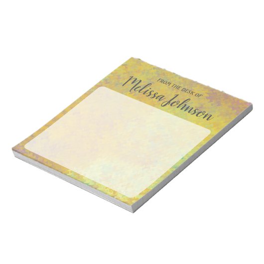 Gepersonaliseerde mooie gouden marmering notitieblok (Linkerzijde)