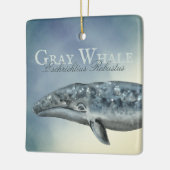 Gepersonaliseerde mooie grijze kerst keramisch ornament (Links)