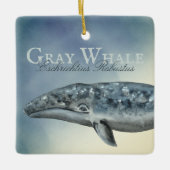 Gepersonaliseerde mooie grijze kerst keramisch ornament (Voorkant)