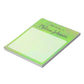 Gepersonaliseerde mooie, groene, gemarmerde kunst notitieblok (Linkerzijde)