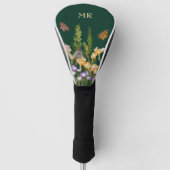 Gepersonaliseerde mooie irissen, vogels vlinders golfheadcover (Voorkant)