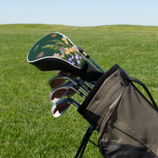 Gepersonaliseerde mooie irissen, vogels vlinders golfheadcover (Insitu)